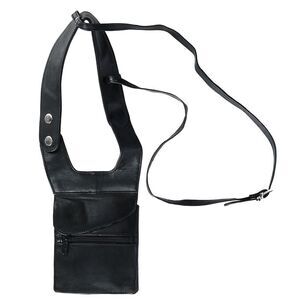 CTM Unisex Leather Travel Shoulder Wallet